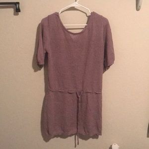 Purplish knit dress